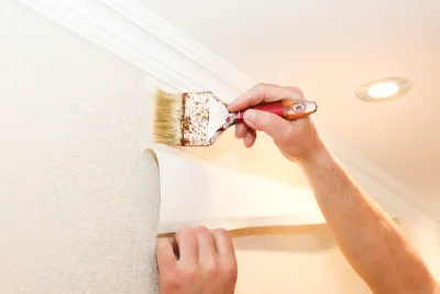 Pose de papier peint à Annot — revêtements muraux et toiles de verre